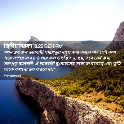 Picture 02 - দ্বিতীয় বিৱৰণ 18:22 BENIRV - যখন একজন ভাববাদী - Bible Verse Picture