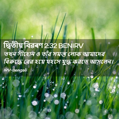 Picture 02 - দ্বিতীয় বিৱৰণ 2:32 BENIRV - তখন সীহোন ও তাঁর - Bible Verse Picture