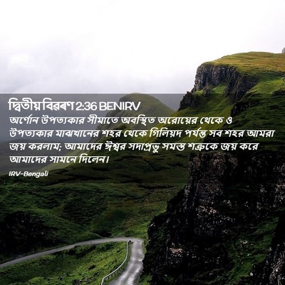 Picture 02 - দ্বিতীয় বিৱৰণ 2:36 BENIRV - অর্ণোন উপত্যকার - Bible Verse Picture