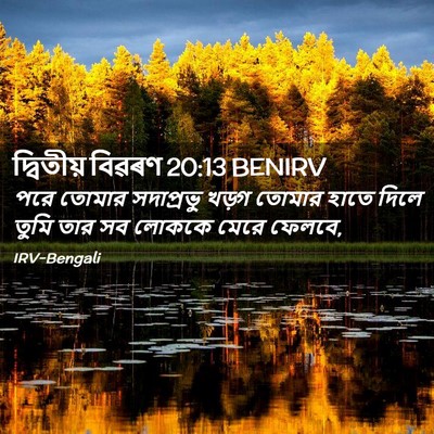Picture 02 - দ্বিতীয় বিৱৰণ 20:13 BENIRV - পরে তোমার - Bible Verse Picture