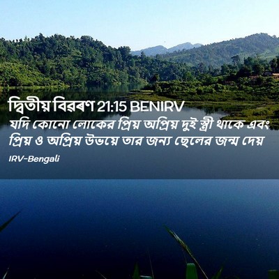 Picture 02 - দ্বিতীয় বিৱৰণ 21:15 BENIRV - যদি কোনো লোকের - Bible Verse Picture