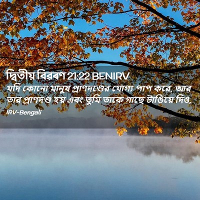 Picture 02 - দ্বিতীয় বিৱৰণ 21:22 BENIRV - যদি কোনো মানুষ - Bible Verse Picture