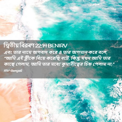 Picture 02 - দ্বিতীয় বিৱৰণ 22:14 BENIRV - এবং তার নামে অপবাদ - Bible Verse Picture
