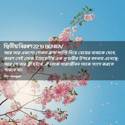 Picture 02 - দ্বিতীয় বিৱৰণ 22:19 BENIRV - আর তার একশো শেকল - Bible Verse Picture