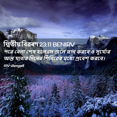 Picture 02 - দ্বিতীয় বিৱৰণ 23:11 BENIRV - পরে বেলা শেষ হলে সে - Bible Verse Picture