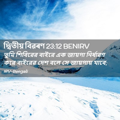 Picture 02 - দ্বিতীয় বিৱৰণ 23:12 BENIRV - তুমি শিবিরের - Bible Verse Picture
