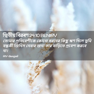 Picture 02 - দ্বিতীয় বিৱৰণ 24:10 BENIRV - তোমার প্রতিবেশীকে - Bible Verse Picture