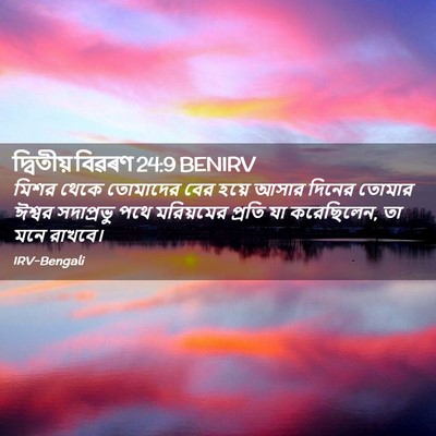 Picture 02 - দ্বিতীয় বিৱৰণ 24:9 BENIRV - মিশর থেকে তোমাদের - Bible Verse Picture