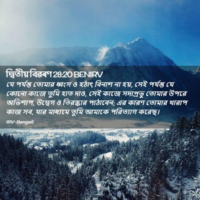 Picture 02 - দ্বিতীয় বিৱৰণ 28:20 BENIRV - যে পর্যন্ত তোমার - Bible Verse Picture