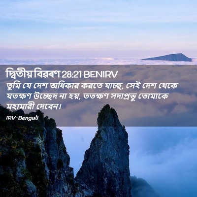 Picture 02 - দ্বিতীয় বিৱৰণ 28:21 BENIRV - তুমি যে দেশ অধিকার - Bible Verse Picture