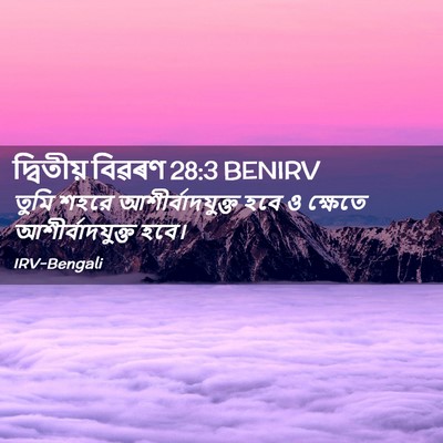 Picture 02 - দ্বিতীয় বিৱৰণ 28:3 BENIRV - তুমি শহরে - Bible Verse Picture
