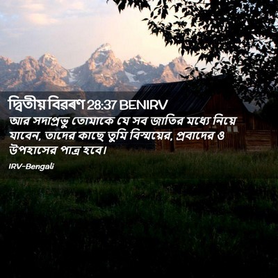 Picture 02 - দ্বিতীয় বিৱৰণ 28:37 BENIRV - আর সদাপ্রভু - Bible Verse Picture