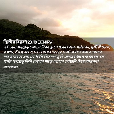Picture 02 - দ্বিতীয় বিৱৰণ 28:48 BENIRV - এই জন্য সদাপ্রভু - Bible Verse Picture