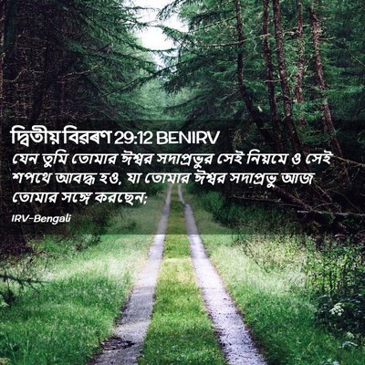 Picture 02 - দ্বিতীয় বিৱৰণ 29:12 BENIRV - যেন তুমি তোমার - Bible Verse Picture