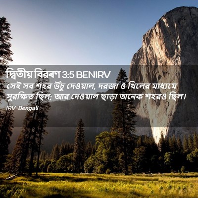 Picture 02 - দ্বিতীয় বিৱৰণ 3:5 BENIRV - সেই সব শহর উঁচু - Bible Verse Picture