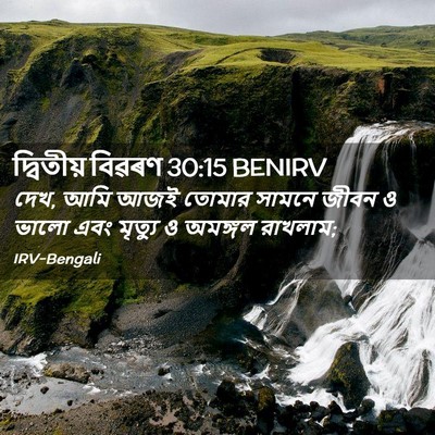 Picture 02 - দ্বিতীয় বিৱৰণ 30:15 BENIRV - দেখ, আমি আজই তোমার - Bible Verse Picture