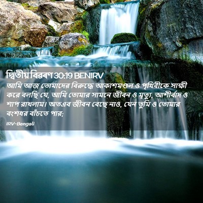 Picture 02 - দ্বিতীয় বিৱৰণ 30:19 BENIRV - আমি আজ তোমাদের - Bible Verse Picture