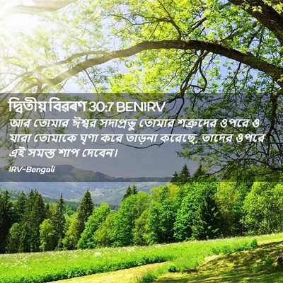 Picture 02 - দ্বিতীয় বিৱৰণ 30:7 BENIRV - আর তোমার ঈশ্বর - Bible Verse Picture