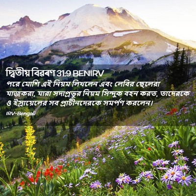 Picture 02 - দ্বিতীয় বিৱৰণ 31:9 BENIRV - পরে মোশি এই নিয়ম - Bible Verse Picture