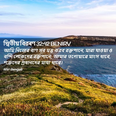 Picture 02 - দ্বিতীয় বিৱৰণ 32:42 BENIRV - আমি নিজের বাণ সব - Bible Verse Picture