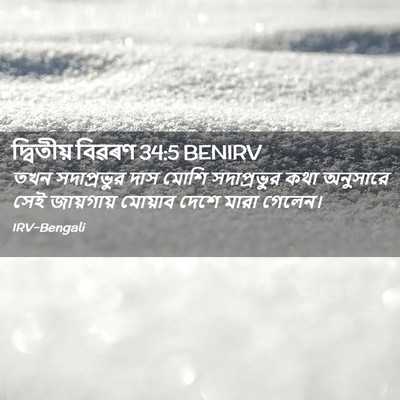 Picture 02 - দ্বিতীয় বিৱৰণ 34:5 BENIRV - তখন সদাপ্রভুর দাস - Bible Verse Picture