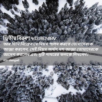 Picture 02 - দ্বিতীয় বিৱৰণ 4:13 BENIRV - আর তিনি নিজের যে - Bible Verse Picture
