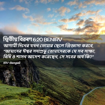 Picture 02 - দ্বিতীয় বিৱৰণ 6:20 BENIRV - আগামী দিনের যখন - Bible Verse Picture