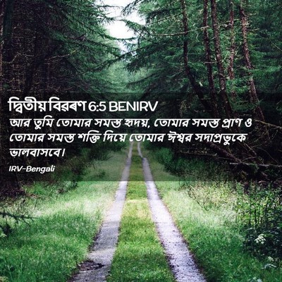 Picture 02 - দ্বিতীয় বিৱৰণ 6:5 BENIRV - আর তুমি তোমার - Bible Verse Picture