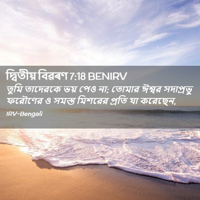 Picture 02 - দ্বিতীয় বিৱৰণ 7:18 BENIRV - তুমি তাদেরকে ভয় - Bible Verse Picture
