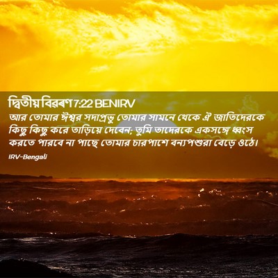 Picture 02 - দ্বিতীয় বিৱৰণ 7:22 BENIRV - আর তোমার ঈশ্বর - Bible Verse Picture
