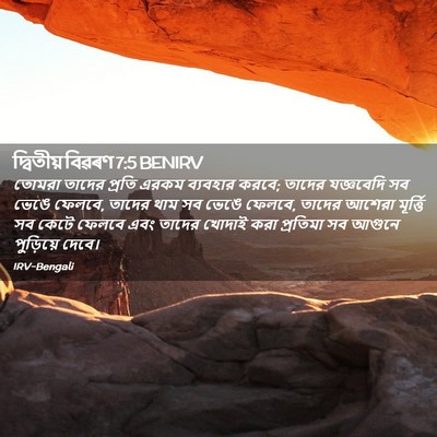 Picture 02 - দ্বিতীয় বিৱৰণ 7:5 BENIRV - তোমরা তাদের প্রতি - Bible Verse Picture