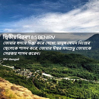 Picture 02 - দ্বিতীয় বিৱৰণ 8:5 BENIRV - তোমার হৃদয়ে - Bible Verse Picture