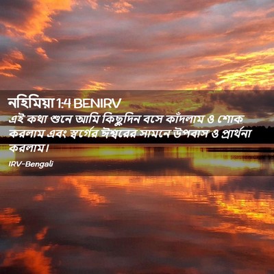 Picture 02 - নহিমিয়া 1:4 BENIRV - এই কথা শুনে আমি - Bible Verse Picture