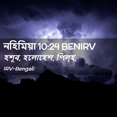 Picture 02 - নহিমিয়া 10:24 BENIRV - হশূব, হলোহেশ, - Bible Verse Picture