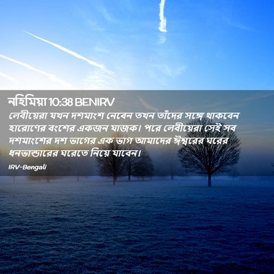 Picture 02 - নহিমিয়া 10:38 BENIRV - লেবীয়েরা যখন - Bible Verse Picture