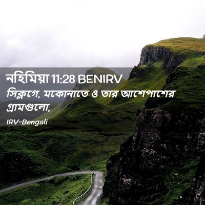 Picture 02 - নহিমিয়া 11:28 BENIRV - সিক্লগে, মকোনাতে ও - Bible Verse Picture