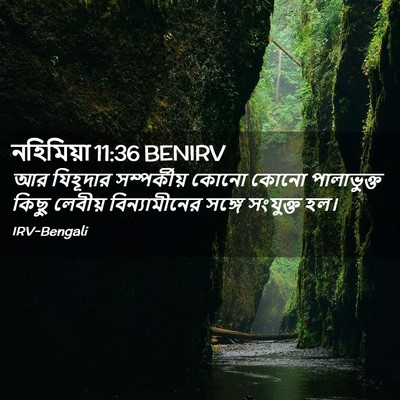 Picture 02 - নহিমিয়া 11:36 BENIRV - আর যিহূদার - Bible Verse Picture
