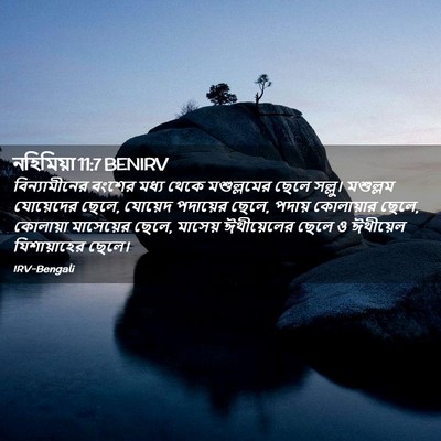Picture 02 - নহিমিয়া 11:7 BENIRV - বিন্যামীনের বংশের - Bible Verse Picture