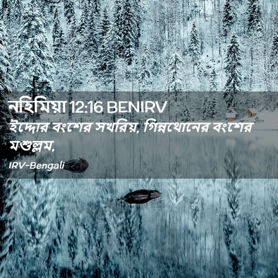 Picture 02 - নহিমিয়া 12:16 BENIRV - ইদ্দোর বংশের - Bible Verse Picture