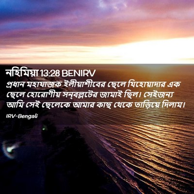 Picture 02 - নহিমিয়া 13:28 BENIRV - প্রধান মহাযাজক - Bible Verse Picture