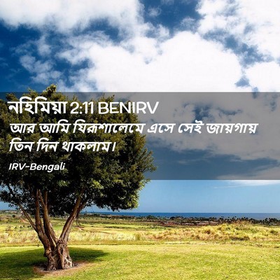 Picture 02 - নহিমিয়া 2:11 BENIRV - আর আমি যিরূশালেমে - Bible Verse Picture