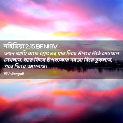 Picture 02 - নহিমিয়া 2:15 BENIRV - তখন আমি রাতে - Bible Verse Picture