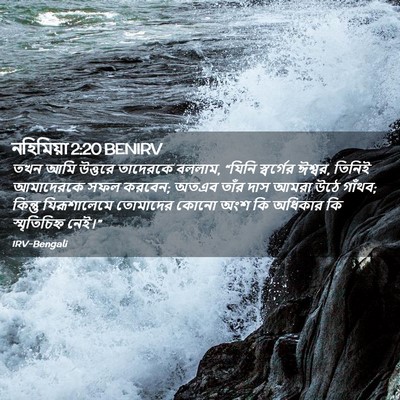 Picture 02 - নহিমিয়া 2:20 BENIRV - তখন আমি উত্তরে - Bible Verse Picture