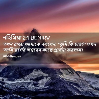 Picture 02 - নহিমিয়া 2:4 BENIRV - তখন রাজা আমাকে - Bible Verse Picture