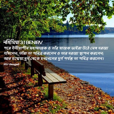 Picture 02 - নহিমিয়া 3:1 BENIRV - পরে ইলীয়াশীব - Bible Verse Picture