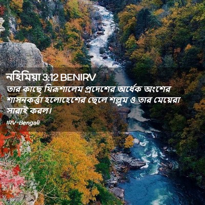 Picture 02 - নহিমিয়া 3:12 BENIRV - তার কাছে - Bible Verse Picture