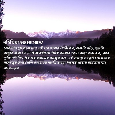 Picture 02 - নহিমিয়া 5:18 BENIRV - সেই দিন প্রত্যেক - Bible Verse Picture