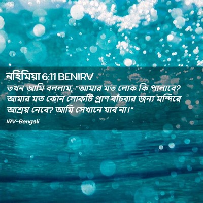 Picture 02 - নহিমিয়া 6:11 BENIRV - তখন আমি বললাম, - Bible Verse Picture