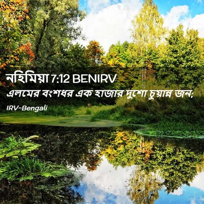Picture 02 - নহিমিয়া 7:12 BENIRV - এলমের বংশধর এক - Bible Verse Picture