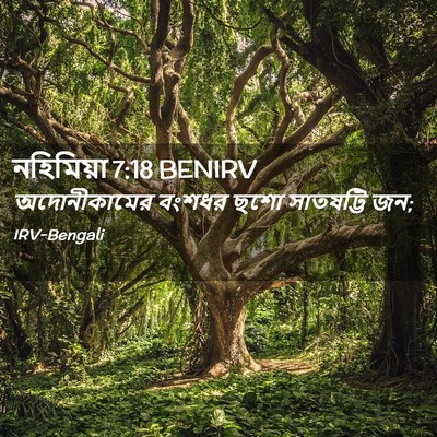 Picture 02 - নহিমিয়া 7:18 BENIRV - অদোনীকামের বংশধর - Bible Verse Picture